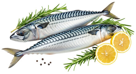 Isolated Fresh Mackerel Fish