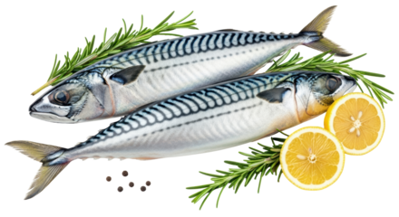Isolated Fresh Mackerel Fish