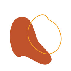 Abstract organic shape, hand drawn abstract art vector