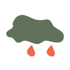 Abstract organic shape, hand drawn abstract art vector