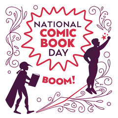 NATIONAL COMIC BOOK DAY vector illustration