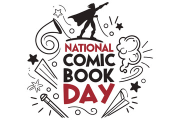 NATIONAL COMIC BOOK DAY vector illustration