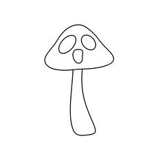 A mushroom with a wide open mouth