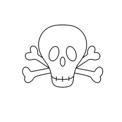 A skull with a skull and crossbones on it