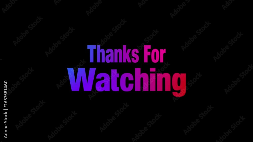 Aufkleber thanks for watching text animation. thanks for watching style, design elements motion graphics. bann