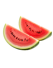 Slice of watermelon Isolated on Transparent or White Background