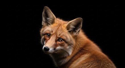 Fototapeta premium Clever-Fox-Looking-Back-Cinematic-Portrait