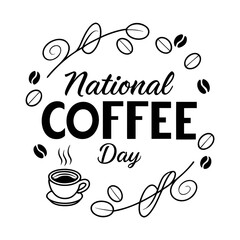 NATIONAL COFFEE DAY vector illustration