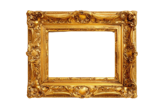 Gold ornate picture frame (1)
