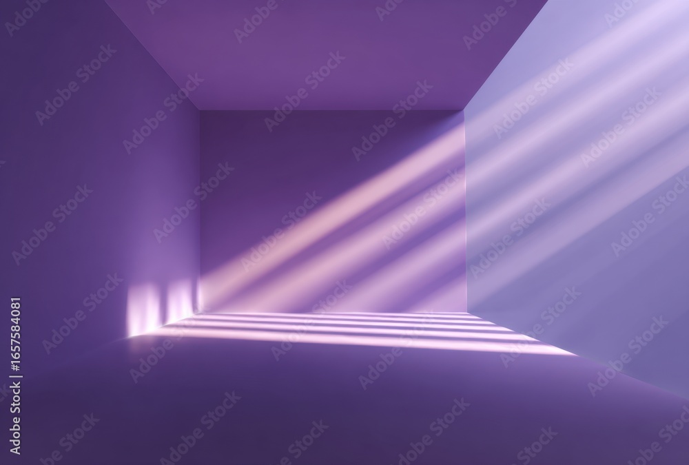 Poster close-up of colorful led light beams projecting in a dark space creating vibrant visual effects