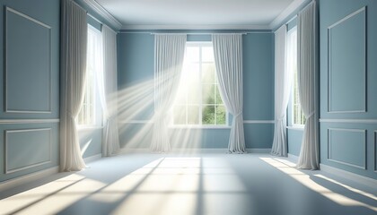 Empty room with a window architectur concept apartment 