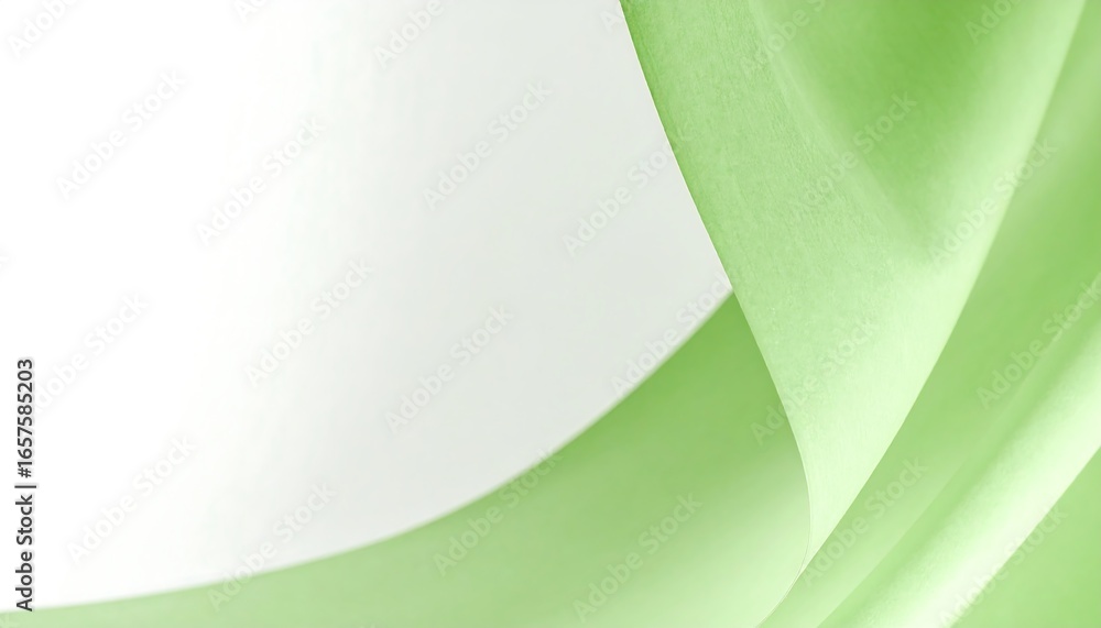 Poster abstract green fabric background with soft folds and gentle curves, serene green fabric background w