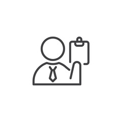 Social worker care line icon