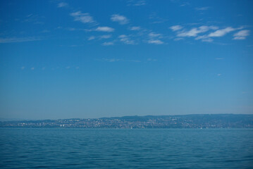 Obraz premium Evian, lac Léman, rives du lac