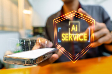 User Interface Ai programmer AR computing inspector screen Applications Control screen Virtual Reality Control new technology service programer programming ai chat bot innovation new technology..