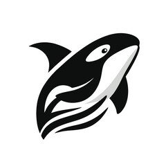 Obraz premium Orca Logo Icon Isolated on White