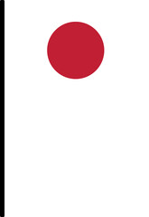 Flat design illustration of Japan flag.