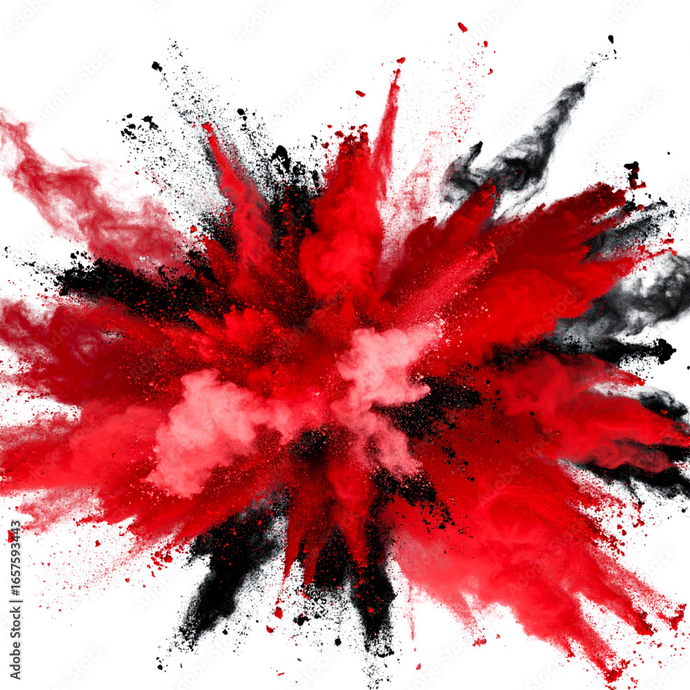 Poster abstract grunge red paint splashes and ink splatter with a dirty, liquid texture, perfect for a dyna
