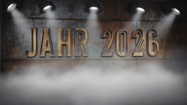 Animierter Schriftzug 2026 &ndash; Modernes Jahreszahl-Design f&uuml;r Neujahr 