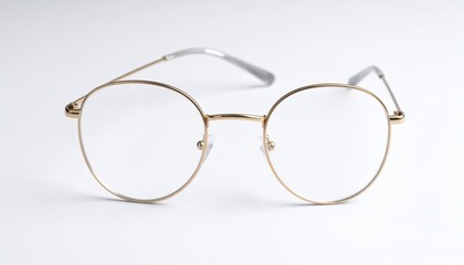 glasses on white background