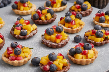 Fruit salad tartelettes