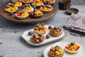 Fruit salad tartelettes