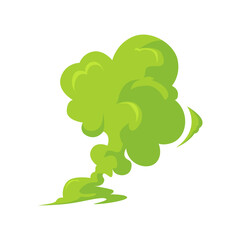 Cartoon Smoke and Toxic Gas Illustration