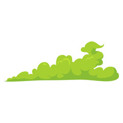 Obraz premium Cartoon Smoke and Toxic Gas Illustration