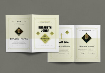 Elegant Funeral Card Template