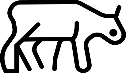 Grazing icon, vector of animal feeding livestock and pasture vector bundle, farm and agriculture icons for cattle, sheep, goat, and rural landscape concepts, movable fence, grazing plan chart,