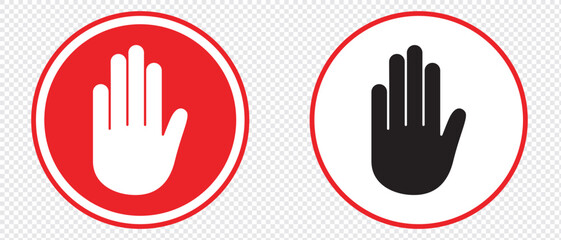 stop work authority icon, Red Stop Traffic Sign Icon in Flat Design .Background,Traffic Regulatory Warning Stop Symbol Illustration, Stop Vehicle Before Passing, UK Road Work sign.