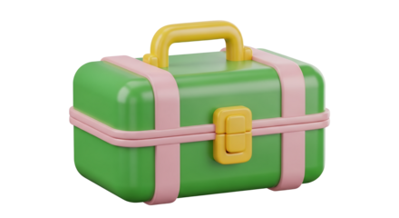 Green Suitcase Travel Icon Vector Illustration for Vacation and Journey Planning Concepts