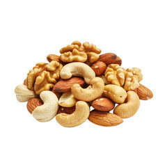Fototapeta premium Mixed nuts on transparent background