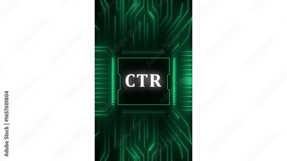 Fototapete ctr (click-through rate) banner and concept. letters on bright colorful background. minimal aestheti