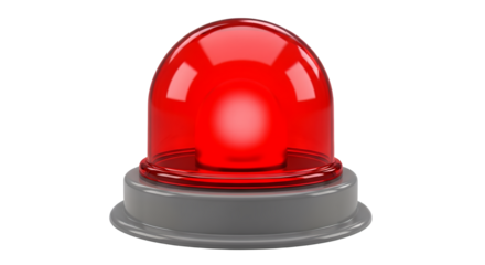 Red Emergency Siren Light Icon Alert Warning Danger Safety Security Risk Hazard Symbol Stock Photo
