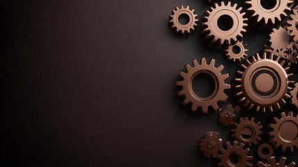 teamwork Gear or Cog Interlocking Metal gears arranged in a complex mechanism, representing the intricate workings of a team