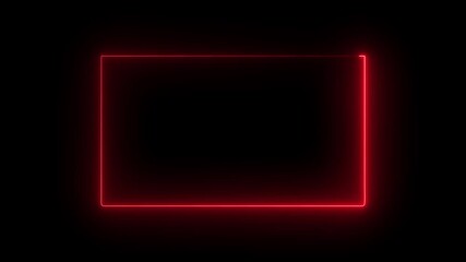Neon frame rotating square motion loop. - Powered by Adobe