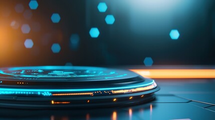 Security Threat Detection Dashboard 3D rendered threat detection dashboard with interactive elements, futuristic interface, represents advanced cybersecurity technology