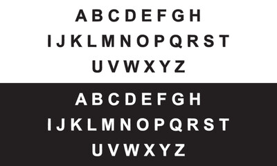 Bold sans serif uppercase alphabet letters. Brush Bold font  alphabet letter.  English alphabet letters in black and white background with clear typography style.