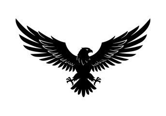 Fototapeta premium Abstract Bird in Flight: Stylized Eagle Wings Design Element isolated on transparent background