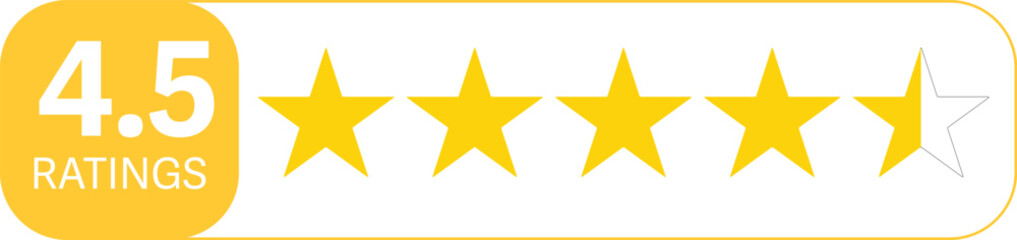 A 4.5-star rating with five stars