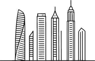 Obraz premium skyline of Dubai Marina skyscrapers