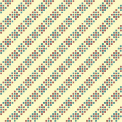 diagonal lines from hand drawn maroon, blue squares. vector seamless pattern. decorative art. beige repetitive background. geometric fabric swatch. wrapping paper. design template for textile, home de