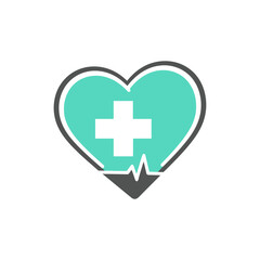 Obraz premium Gradient-free vector app icon for first aid and emergency care.