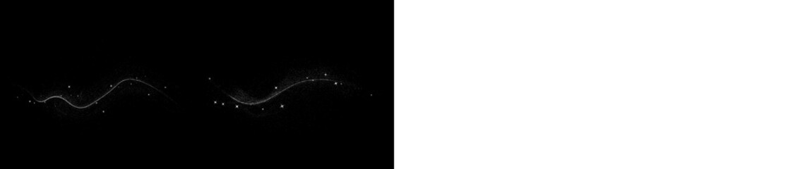 PNG, white, dust, light, line create magical white texture. Glittering flakes sparkle in Overlay with transparent style. Festive trail PNG perfect for Christmas, xmas, and celebration visuals.