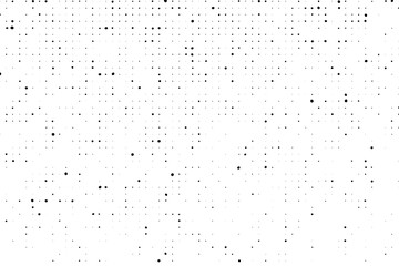 Halftone gradient dots on a transparent background. Scattered halftone dots of different sizes on a transparent background.