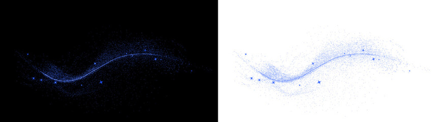 PNG, powder, snow, blue, dust, black create festive light. Bright glitter sparkles in Overlay with transparent effect. Luxury holiday PNG perfect for card, confetti, and magical celebration visuals.