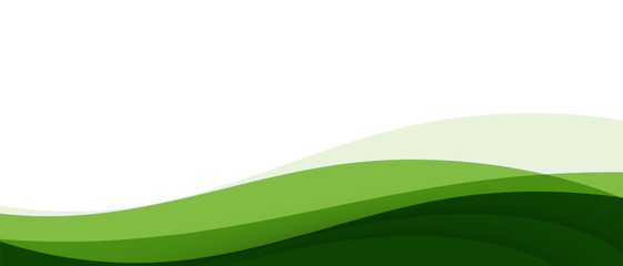 Abstract green wave background with copy space for business and banner design