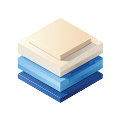 Layered Platform Isometric Design Blocks