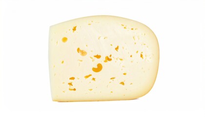 Close up photo of a gourmet cheese wheel cut open with copy space background, highlighting dairy texture, artisanal food, rustic cuisine, culinary detail, and gourmet presentation.